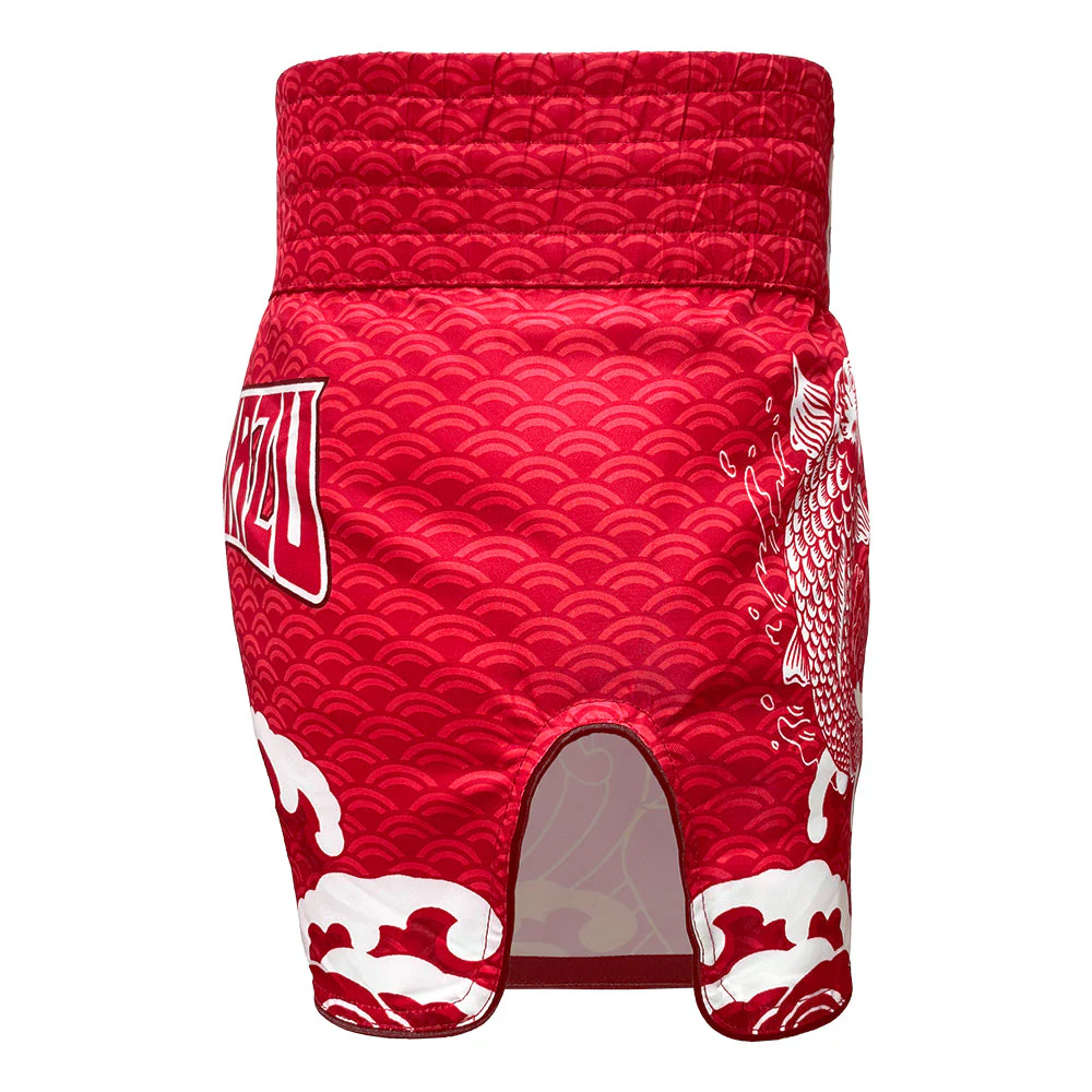 Namazu Koi Fish Muay Thai Shorts Red - Image 5