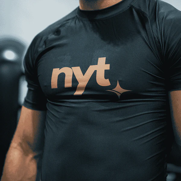 NYT Short Sleeve Sand Centre Logo Rashguard - Image 2