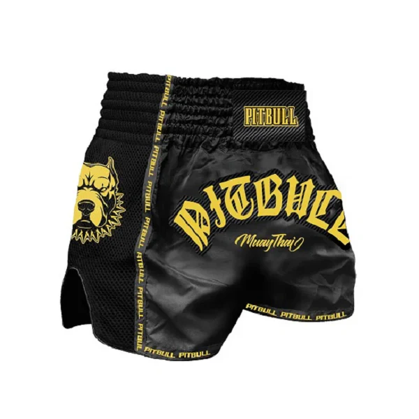 Pitbull Savage Muay Thai Shorts Black/Gold