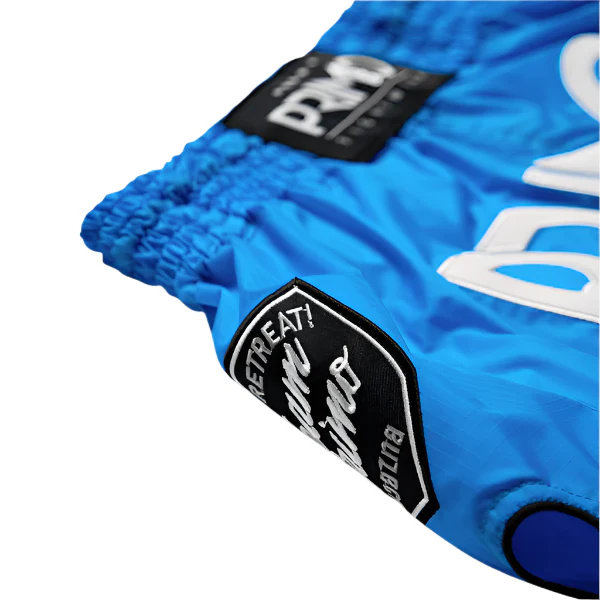 Primo Muay Thai Shorts Super Nylon Blue Jay - Image 3