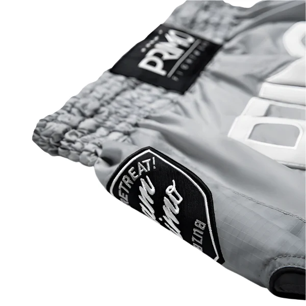 Primo Muay Thai Shorts Super Nylon Hammerhead Grey - Image 3
