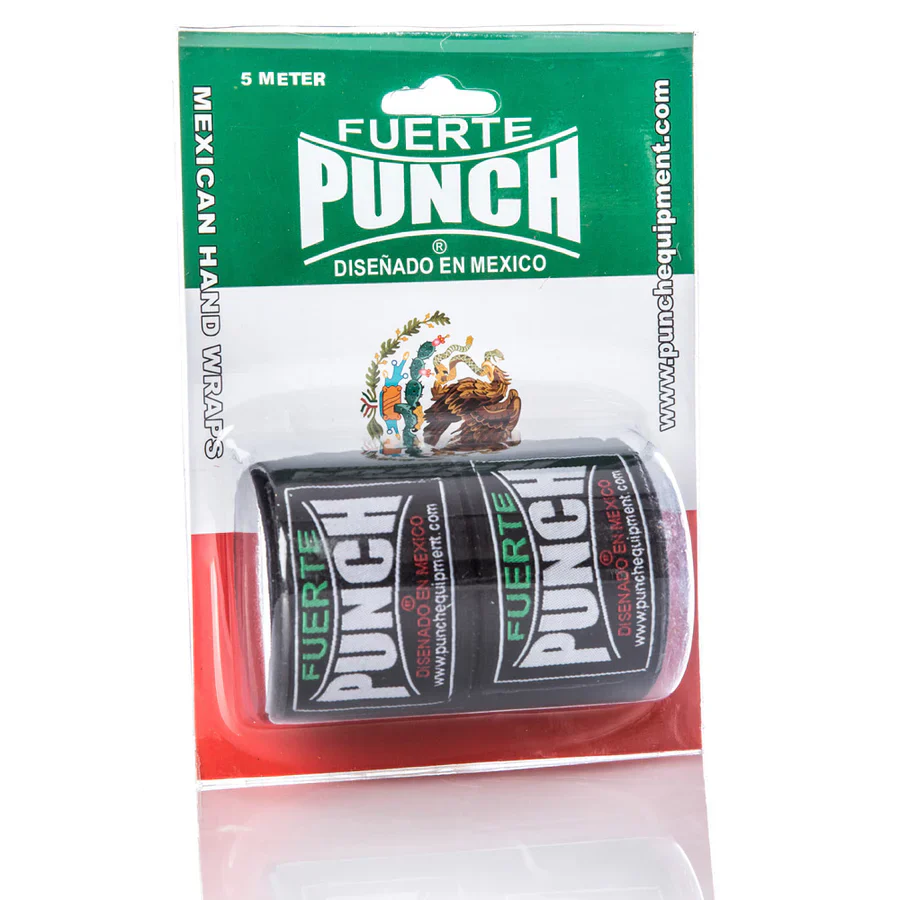 Punch Mexican Boxing Hand Wraps 5m - Black - Image 2