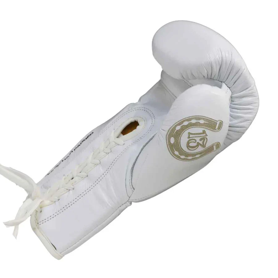 Punch Mexican Lucky 13 Boxing Gloves Lace Up White - Image 4
