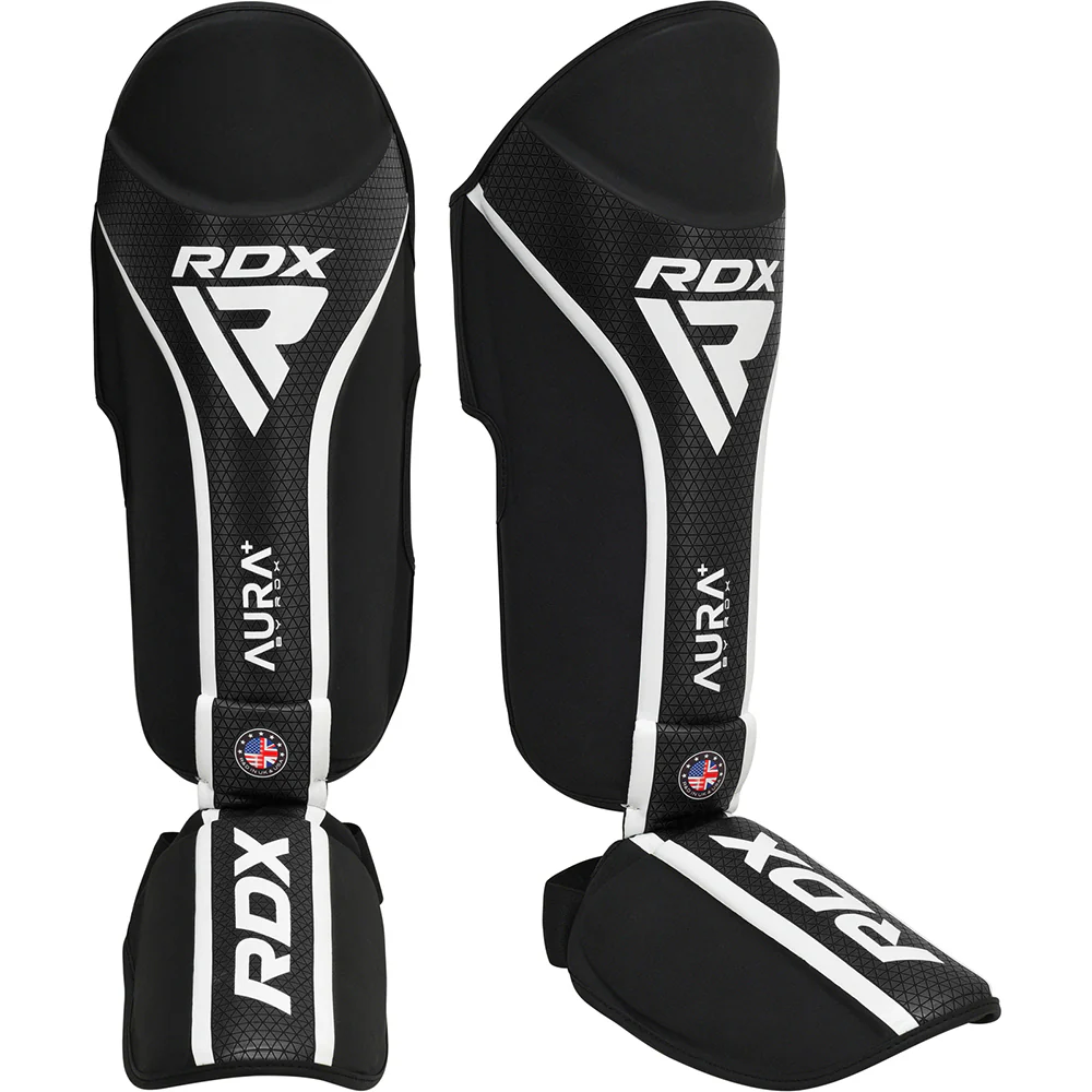 RDX T17 Aura Plus Shinguards - Black/White