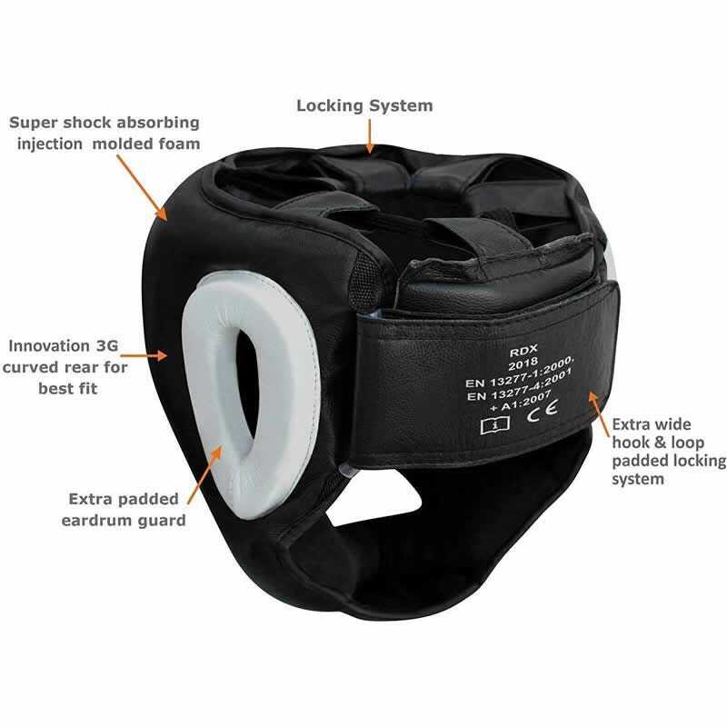 RDX T1 Leather Full Face Headgear - Image 2