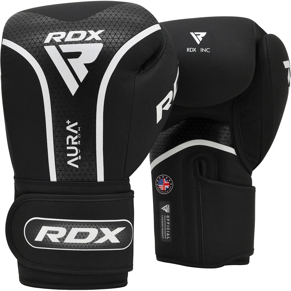 RDX T17 Aura Plus Boxing Gloves - Black/White