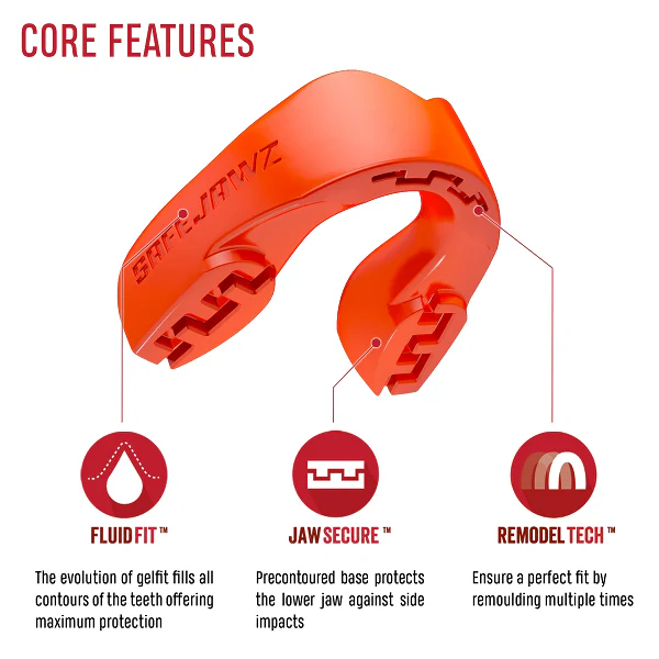Safejawz Intro Range Mouthguard Fluro Orange - Image 3