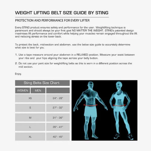 Sting Eco Leather Lifting Belt 4Inch - Image 3