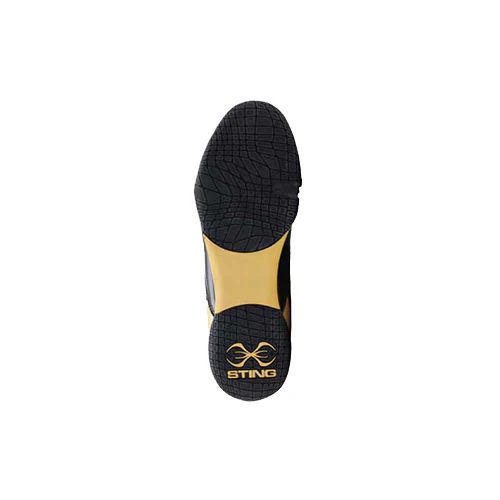 Sting Viper Boxing Shoes - Black Gold - Image 3