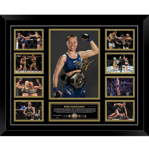 Thug Rose Namajunas UFC Champ Signed Photo Framed Limited Edition