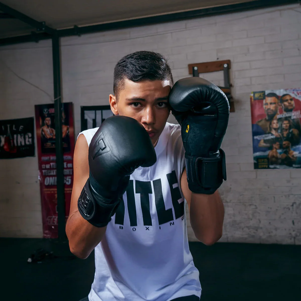 TITLE Black Blitz Boxing Gloves - Image 7