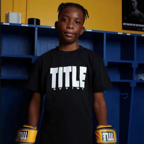 Title Boxing Iconic Block T Shirt - Black/White - Image 3