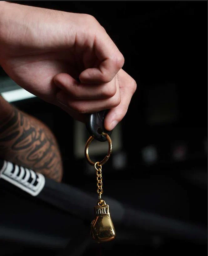 TITLE Boxing Luxury Glove Keyring - Gold - Image 3