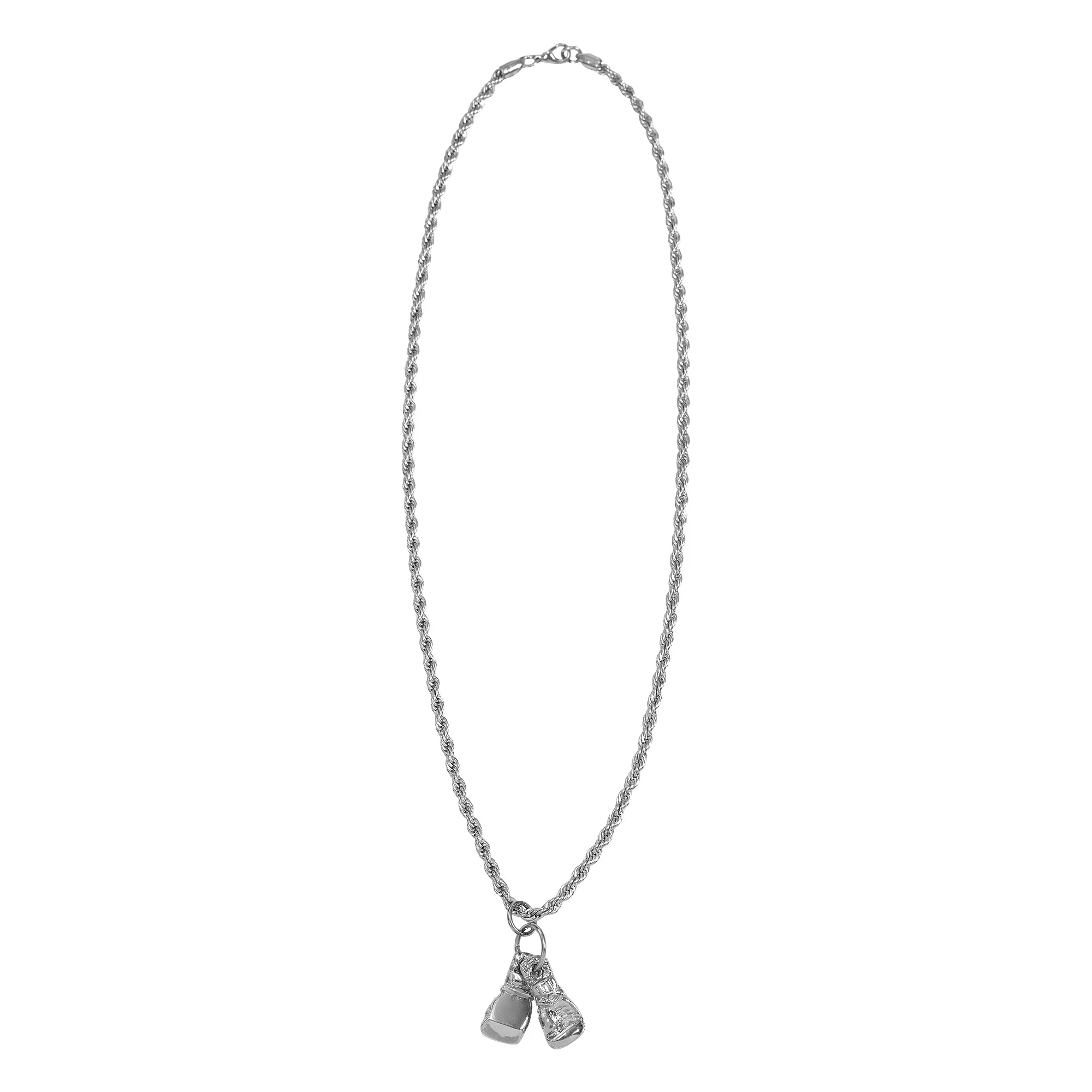 TITLE Boxing Silver Gloves Necklace - Image 3