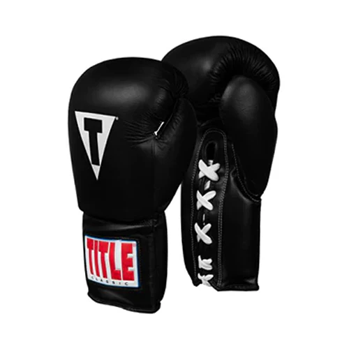 Title Classic Leather Lace Up Boxing Gloves 2.0 - Image 3