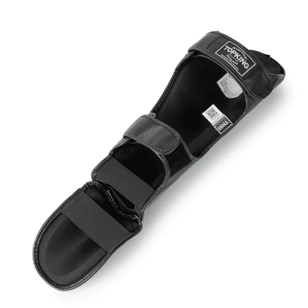 Top King Shin Guards Pro Leather Black - Image 3