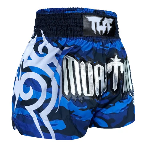 TUFF - Blue Camouflage Muay Thai Shorts - Image 3