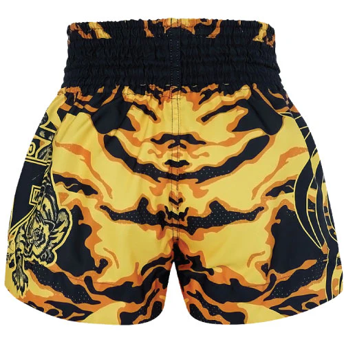 TUFF Camouflage Thai Boxing Shorts Yellow - Image 2
