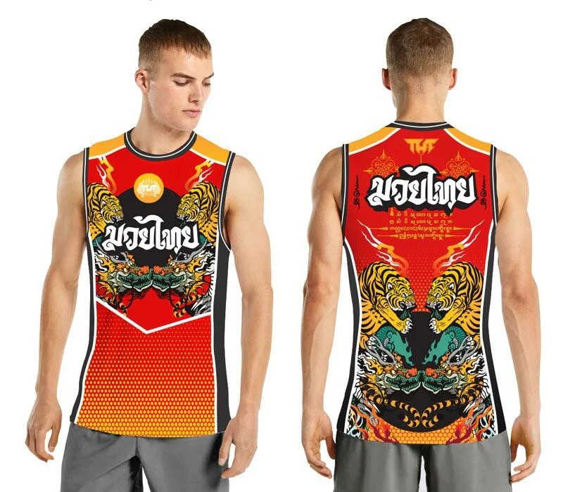 TUFF Chinese Dragon Muay Thai Training Singlet - Image 2