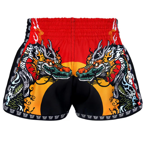TUFF Retro Muay Thai Shorts Chinese Dragon Tiger - Image 2