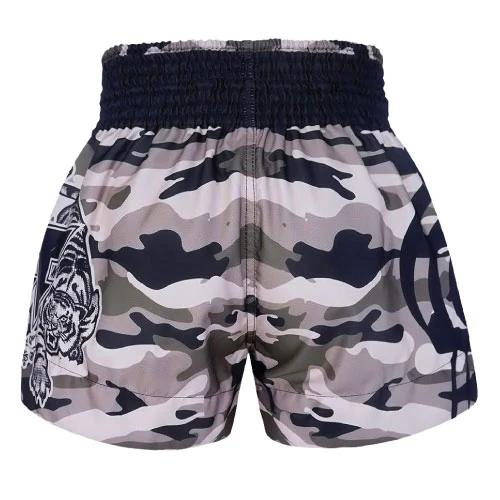 TUFF Grey Camouflage Muay Thai Boxing Shorts - Image 3