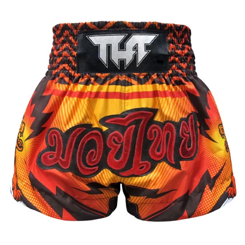 TUFF Orange Double Tiger Muay Thai Shorts