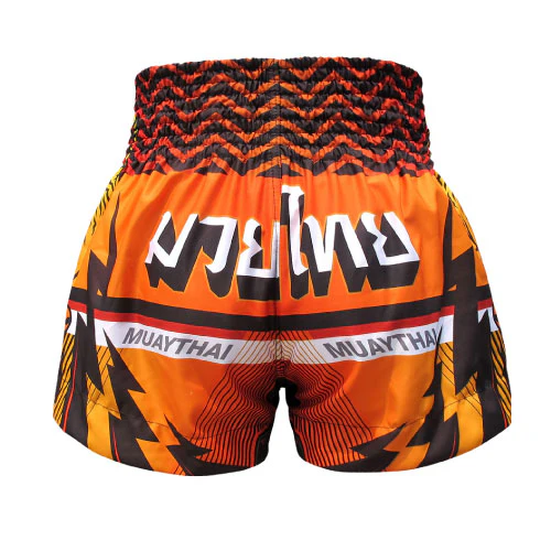 TUFF Orange Double Tiger Muay Thai Shorts - Image 3