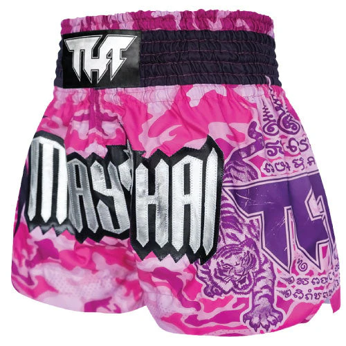 TUFF Pink Camo Muay Thai Boxing Shorts - Image 2