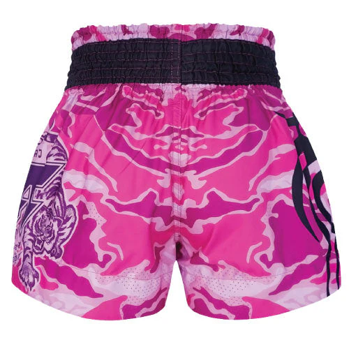 TUFF Pink Camo Muay Thai Boxing Shorts - Image 3