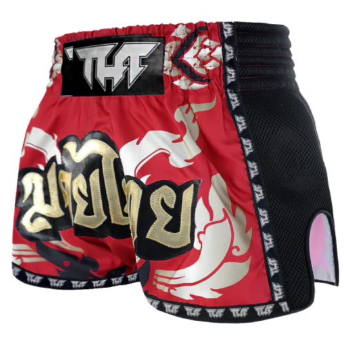 Tuff Red Yantra Retro Muay Thai Shorts - Image 2