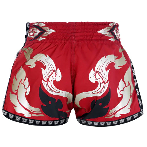 Tuff Red Yantra Retro Muay Thai Shorts - Image 3