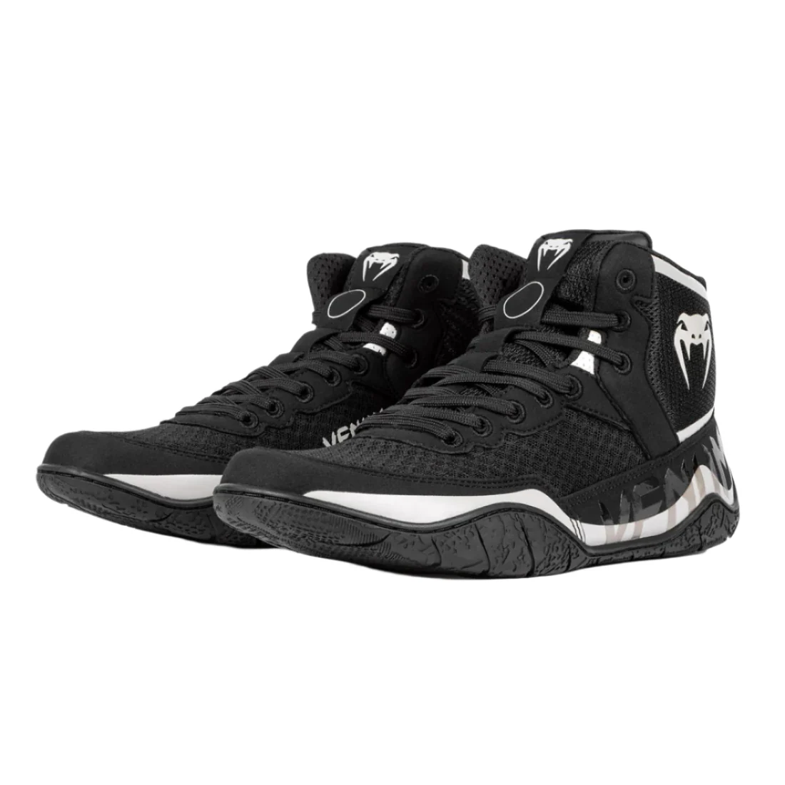 Venum Elite Wrestling Shoes – Black/Sand - Image 3