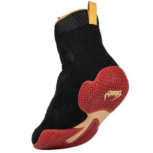Venum Contender Boxing Shoes - Black/Gold/Red - Image 4