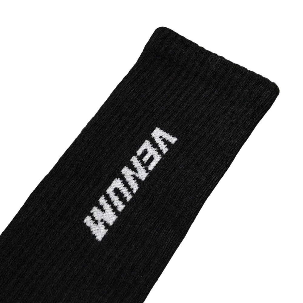 Venum Essential Crew Socks (Set of 3 pairs) - Black/White - Image 3
