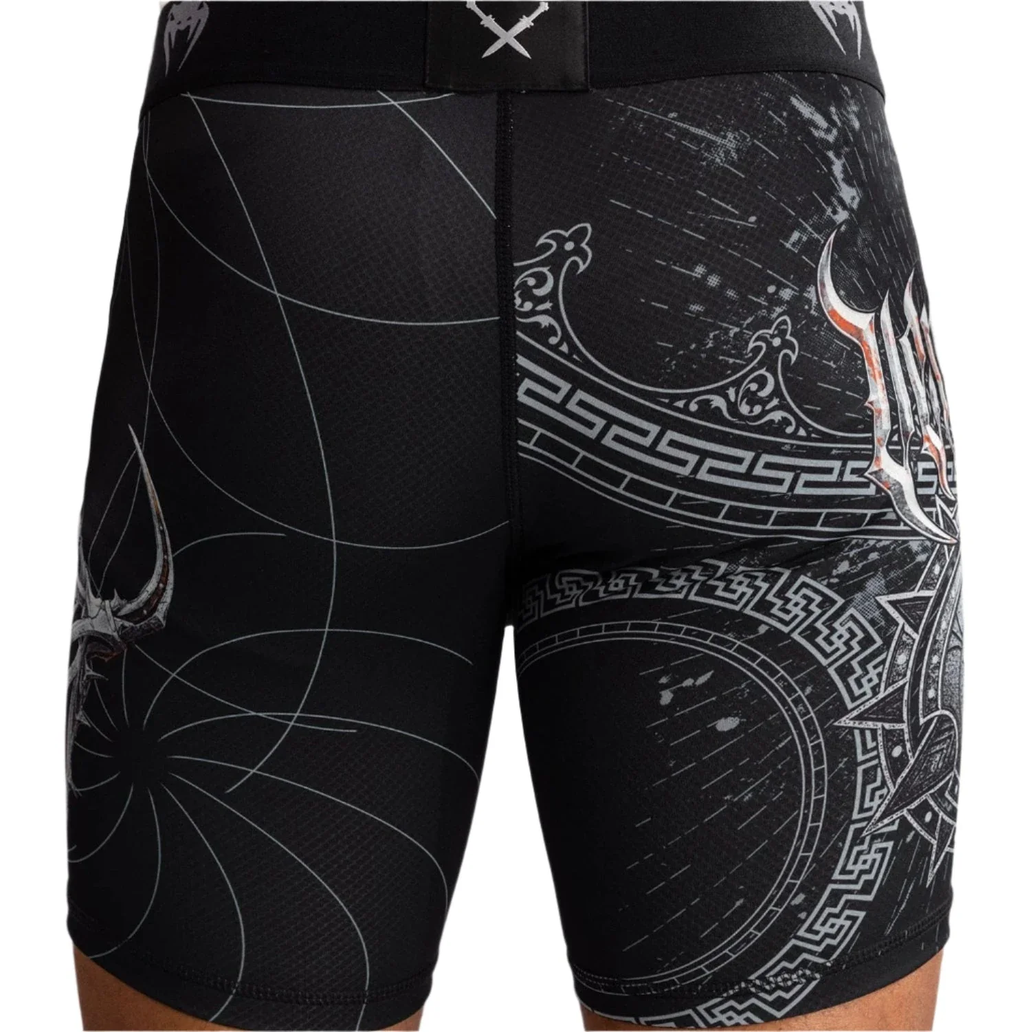 Venum Gladiator 5.0 MMA BJJ Vale Tudo Shorts - Black/Silver - Image 5