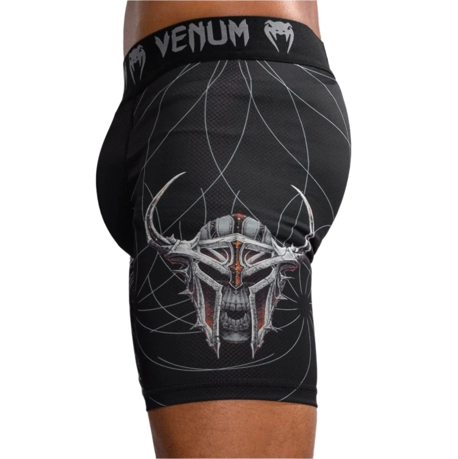 Venum Gladiator 5.0 MMA BJJ Vale Tudo Shorts - Black/Silver - Image 6