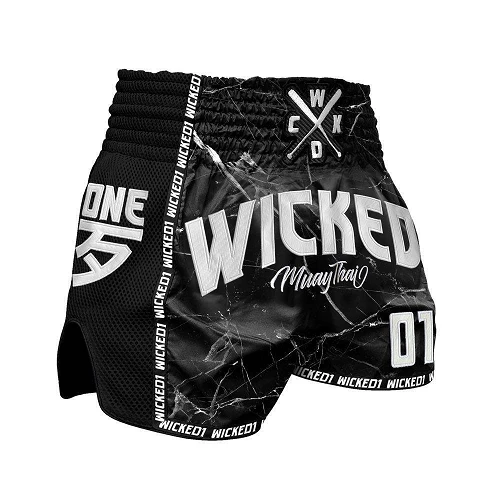 Wicked One Broken Muay Thai Shorts Black