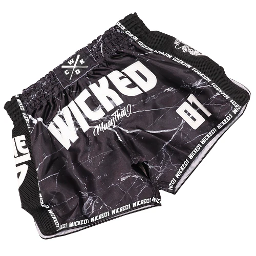 Wicked One Broken Muay Thai Shorts Black - Image 2