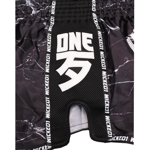 Wicked One Broken Muay Thai Shorts Black - Image 4