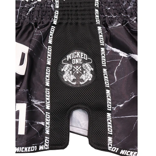 Wicked One Broken Muay Thai Shorts Black - Image 5