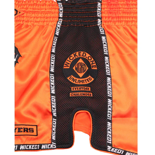Wicked One Infamous Muay Thai Shorts Orange - Image 4