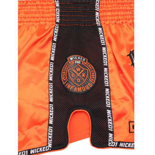 Wicked One Infamous Muay Thai Shorts Orange - Image 5