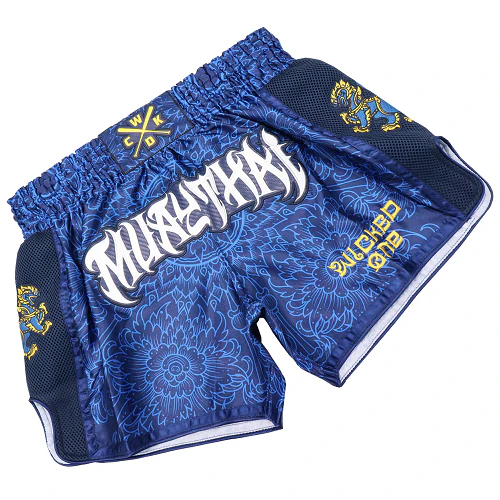 Wicked One Lion Muay Thai Shorts Blue - Image 2