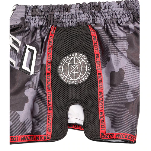 Wicked One Overcome Muay Thai Shorts Black Camo - Image 5