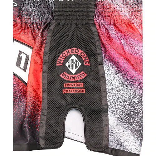 Wicked One Red Line Muay Thai Shorts - Image 4