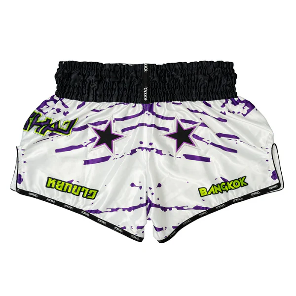 Yokkao Angry Bull Muay Thai Shorts White - Image 2