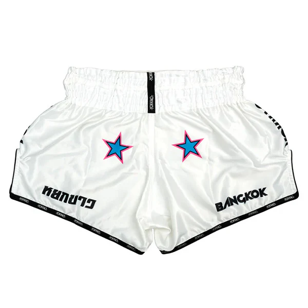 Yokkao East Club Muay Thai Shorts White - Image 2