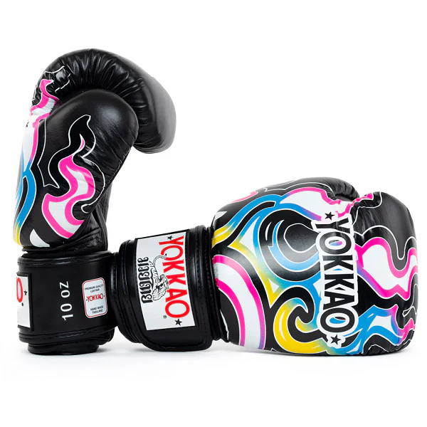 Yokkao Flames Boxing Gloves Black - Image 2