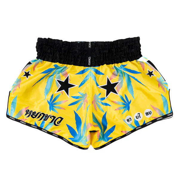 Yokkao Wax Muay Thai Shorts Yellow - Image 2